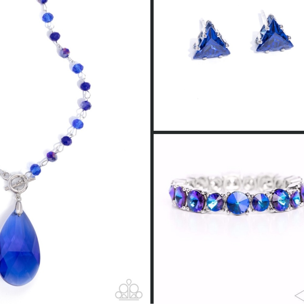 Elegant Blue and Silver Jewelry Set
